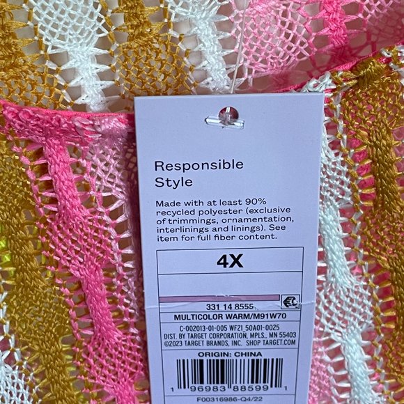 NWT Wild Fable PLUS Size Crochet Crop Tank Top Cover Up 4X - Picture 2 of 5